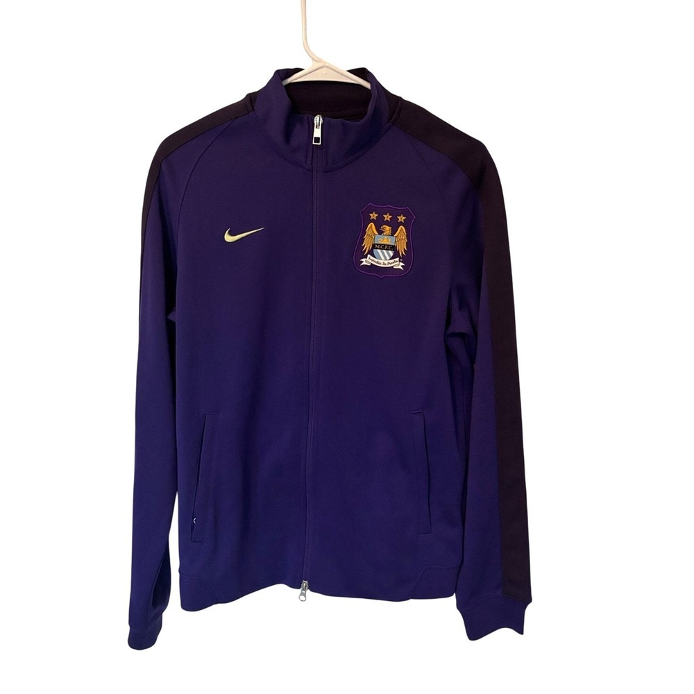Manchester City MCFC Nike Purple Full-Zip Jacket Men's Small Soccer Authentic